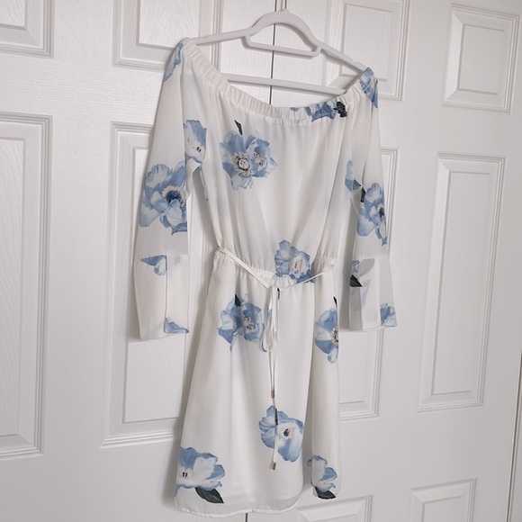 Dex Floral Off-The-Shoulder A-Line Dress sz medium - Picture 4 of 8